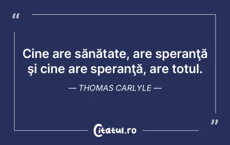 Speranţa e cea mai bună avuţie. Nimen...