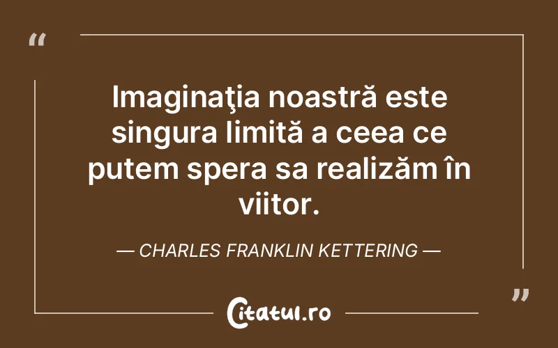 Citat Charles Franklin Kettering - citate viata