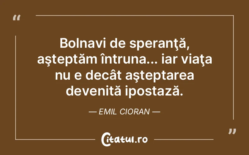Citat Emil Cioran - citate viata