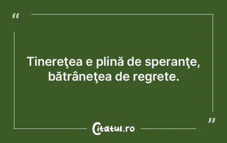 Să nu spulberi niciodată speranţa cui...