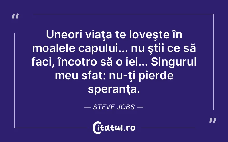 Citat Steve Jobs - citate viata