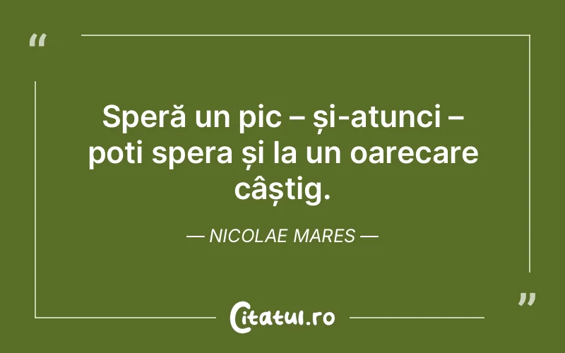Citat Nicolae Mares - citate viata