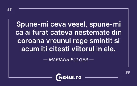 Nu văd altă formă a teatrului viitor ... Nu văd altă formă a teatrului viitor ...