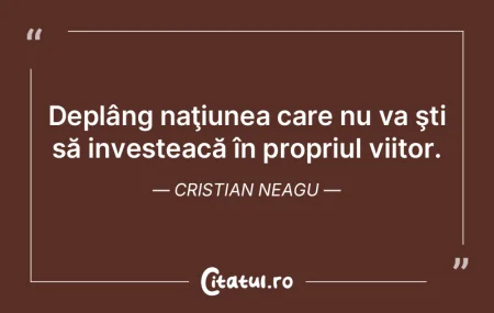 Cât despre viitor, datoria noastră nu ... Cât despre viitor, datoria noastră nu ...