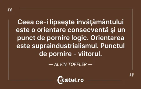 Ne clădim viitorul fără să credem î...