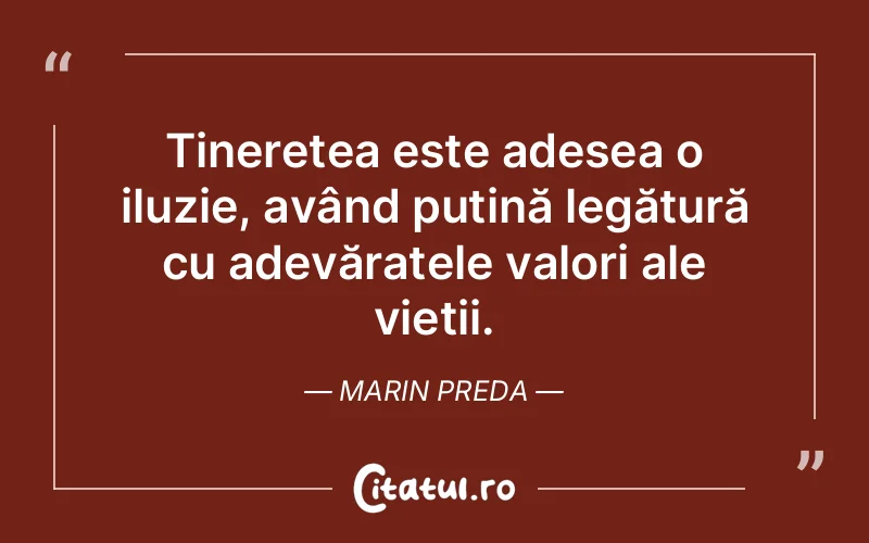Citat Marin Preda - citate viata