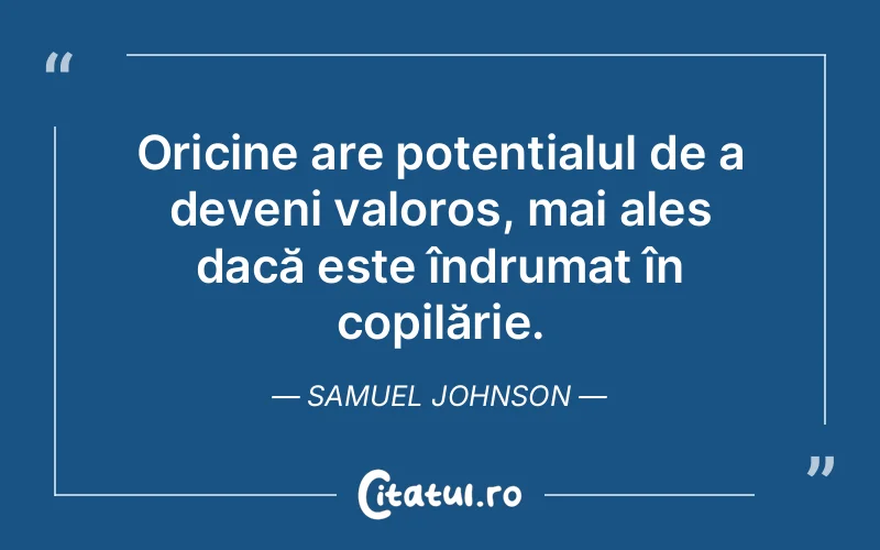 Citat Samuel Johnson - citate viata