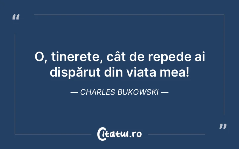 Citat Charles Bukowski - citate viata