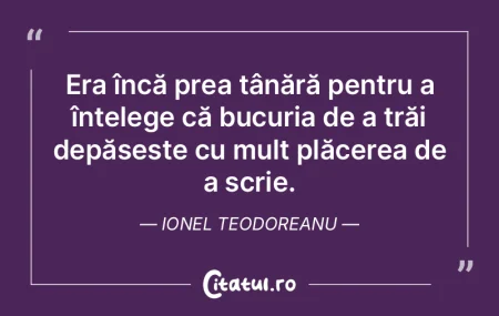 În tinerețe, când nu ai experimentat ... În tinerețe, când nu ai experimentat ...