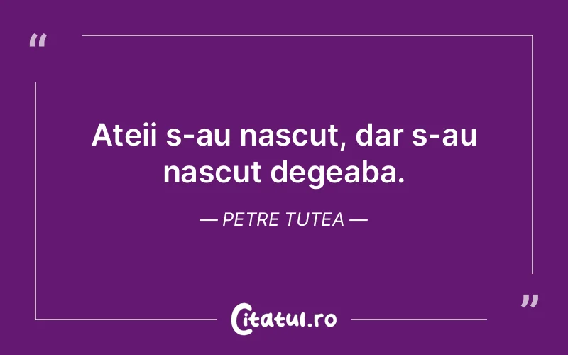 Citat Petre Tutea - citate viata