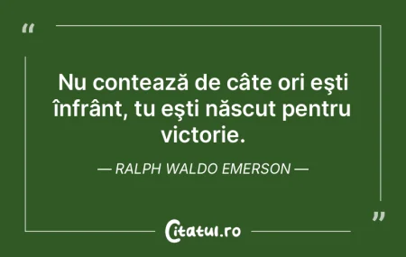 M-am născut pentru o furtună şi un ca...