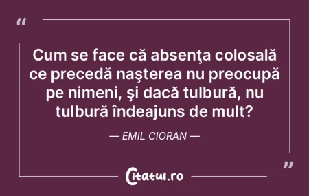 Am hotărât că nu mai dau vina pe nime...