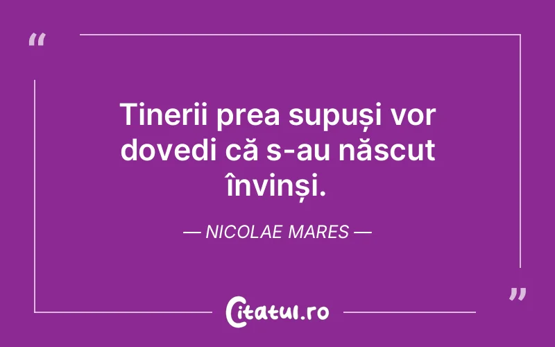 Citat Nicolae Mares - citate viata