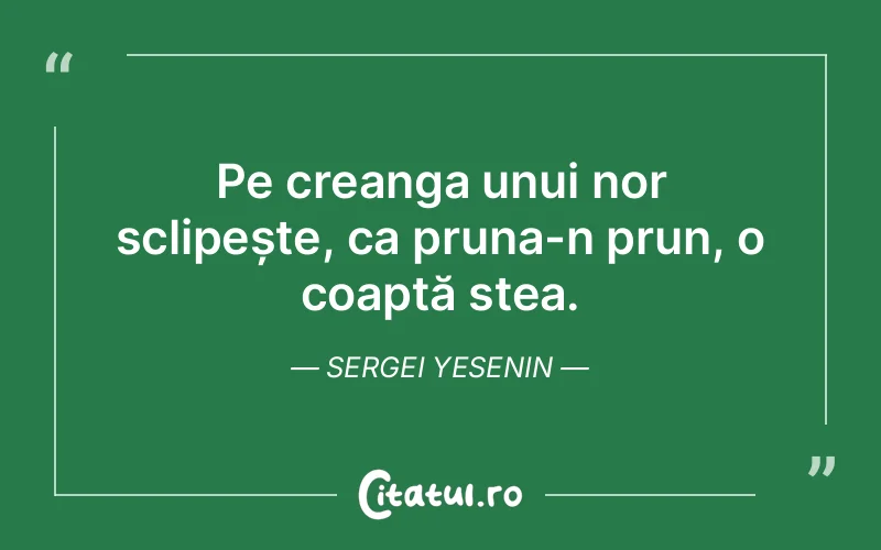 Citat Sergei Yesenin - citate viata