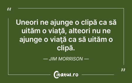 Clipa ce vine este, prin faptul doar că...
