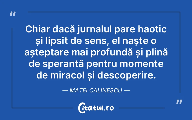Citat Matei Calinescu - citate viata