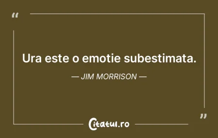 Furia este o ura tranzitorie; sau cel pu...