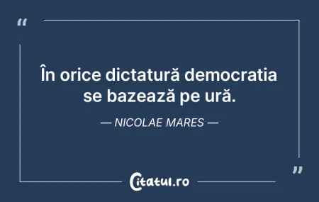 În dictatură democrația se bazează p... În dictatură democrația se bazează p...