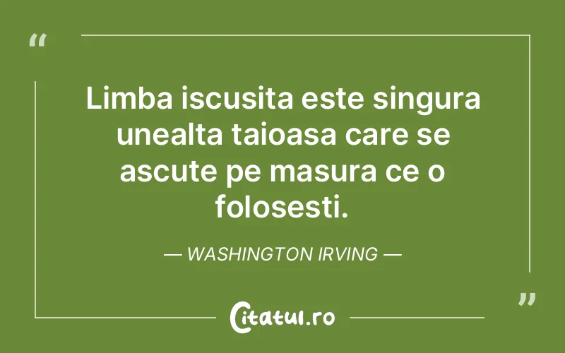 Citat Washington Irving - citate viata