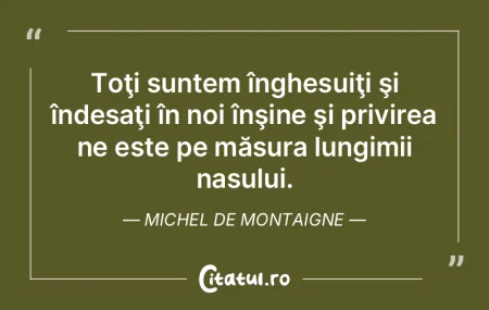 Să cunoşti măsura puterii tale, să c...