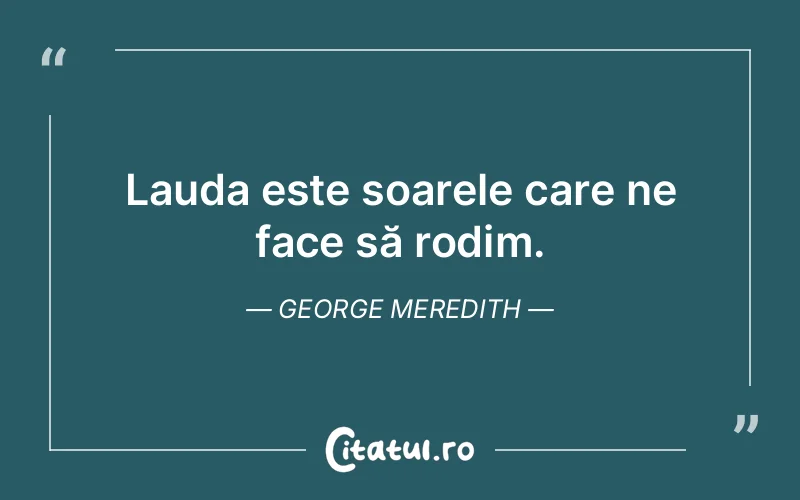 Citat George Meredith - citate viata