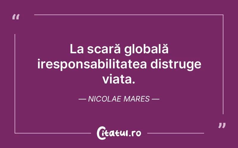 Citat Nicolae Mares - citate viata