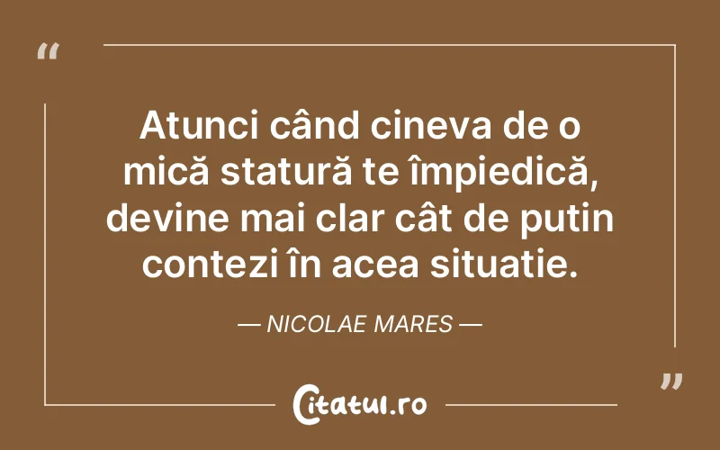 Citat Nicolae Mares - citate viata