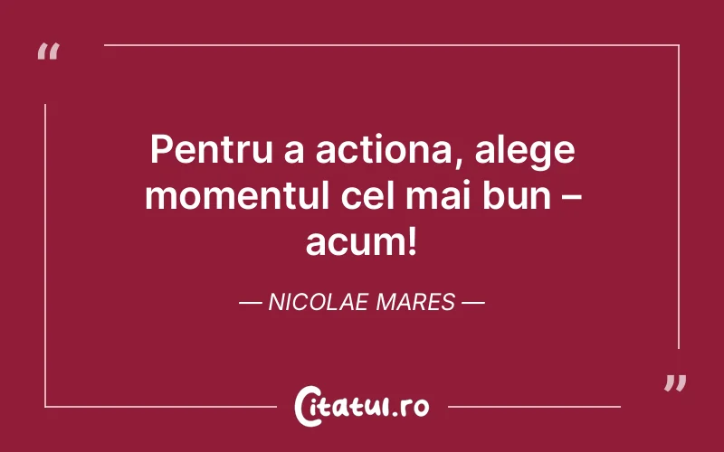 Citat Nicolae Mares - citate viata