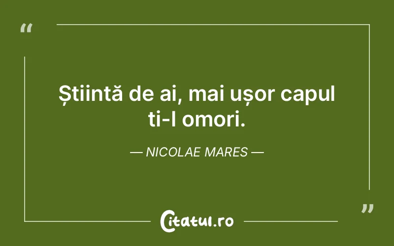 Citat Nicolae Mares - citate viata