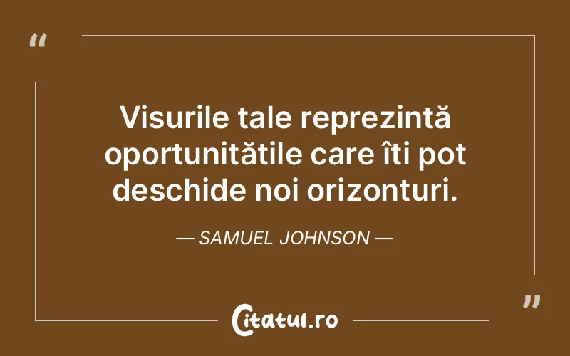 Citat Samuel Johnson - citate viata