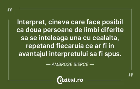 Unde e o necesitate, trebuie sa fie o po...