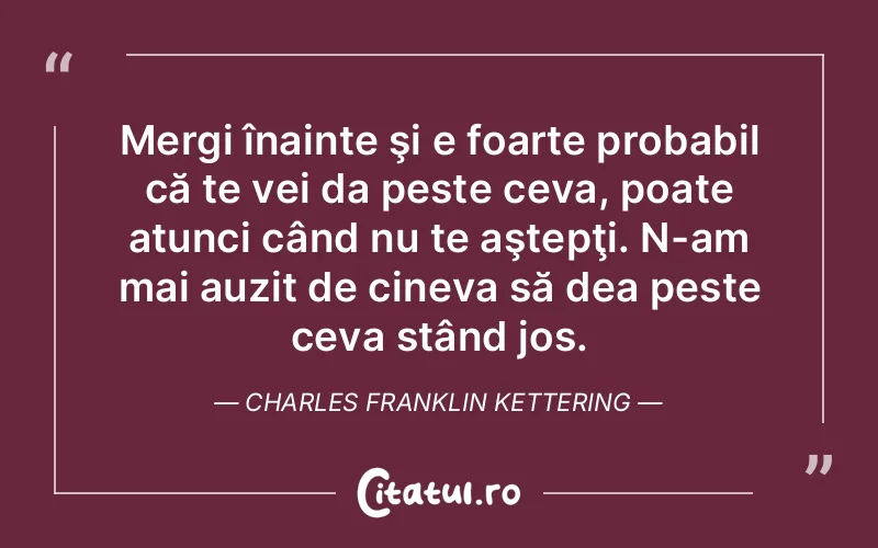 Citat Charles Franklin Kettering - citate viata