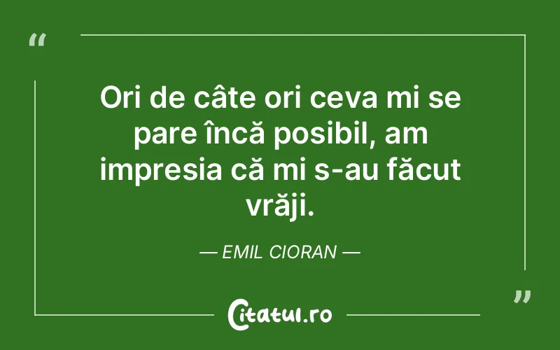 Citat Emil Cioran - citate viata