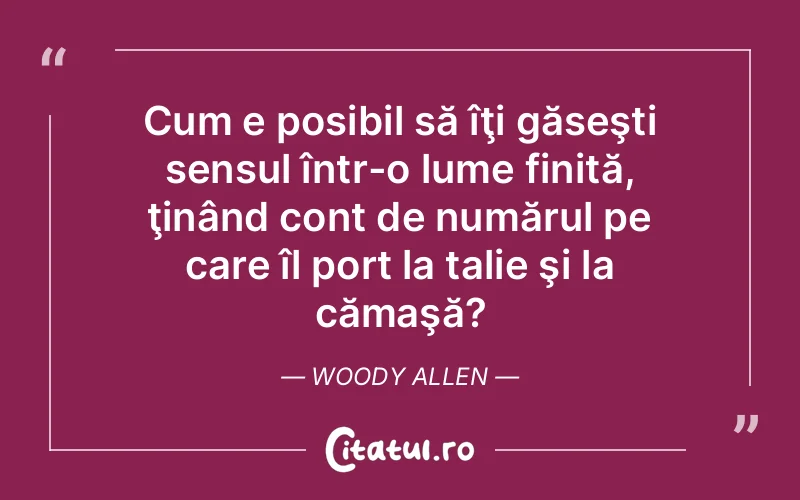 Citat Woody Allen - citate viata