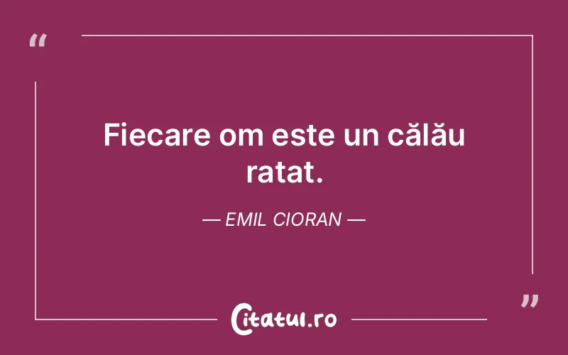 Citat Emil Cioran - citate viata