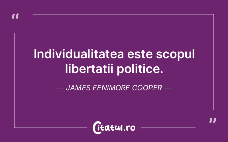 Citat James Fenimore Cooper - citate viata