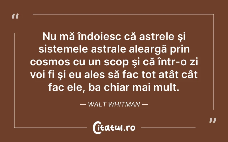 Citat Walt Whitman - citate viata