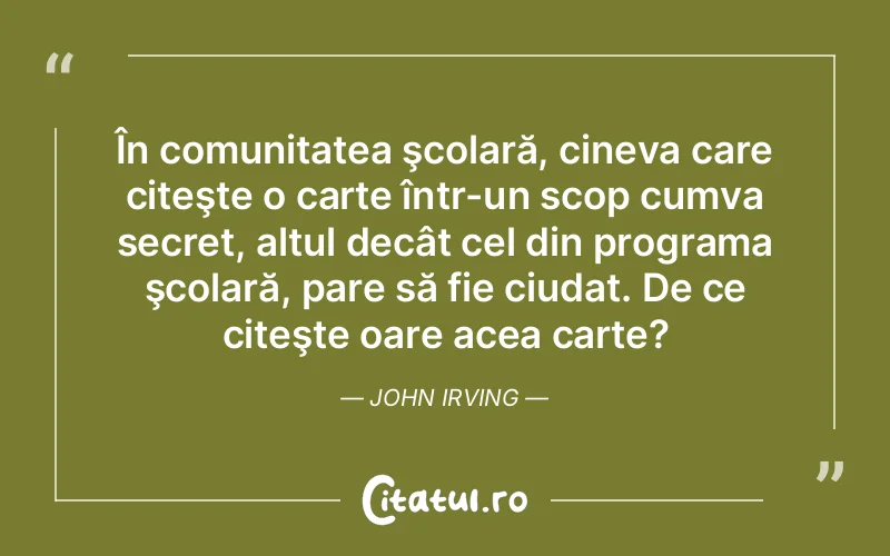 Citat John Irving - citate viata