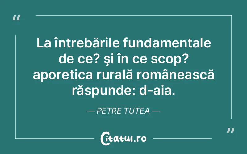Citat Petre Tutea - citate viata
