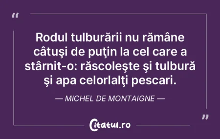 Luna nu vine la fântână ca să bea ap...