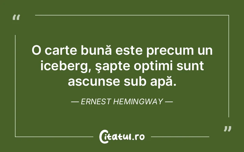 Citat Ernest Hemingway - citate viata