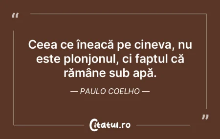 Fii ca un izvor care se revarsă, iar nu...