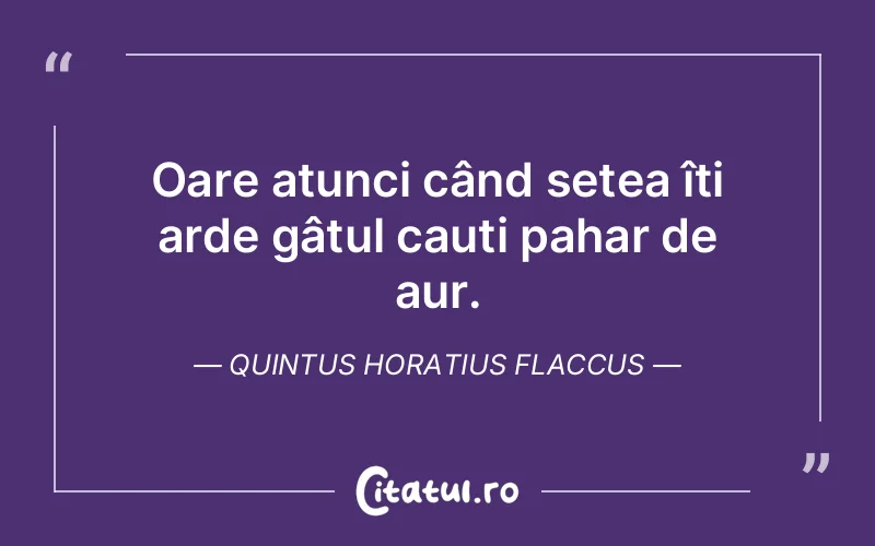 Citat Quintus Horatius Flaccus - citate viata