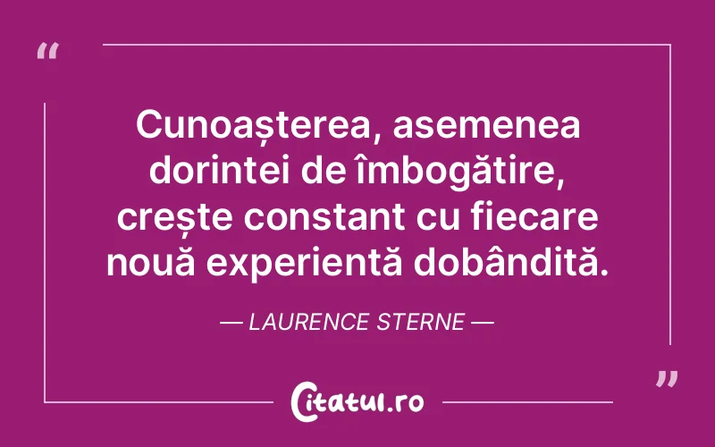 Citat Laurence Sterne - citate viata