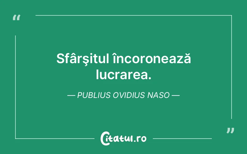 Citat Publius Ovidius Naso - citate viata