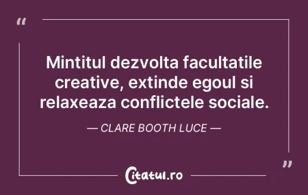 Minciuna este cea mai simpla forma de au...