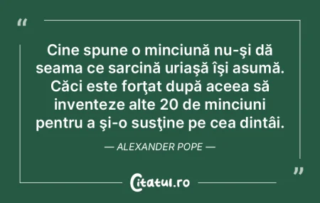 O minciună spusă când trebuie face ma... O minciună spusă când trebuie face ma...