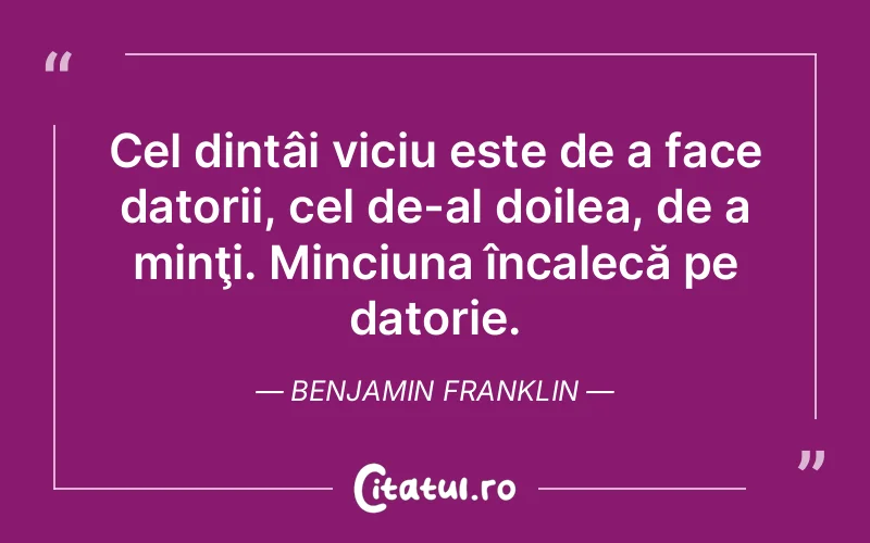 Citat Benjamin Franklin - citate viata
