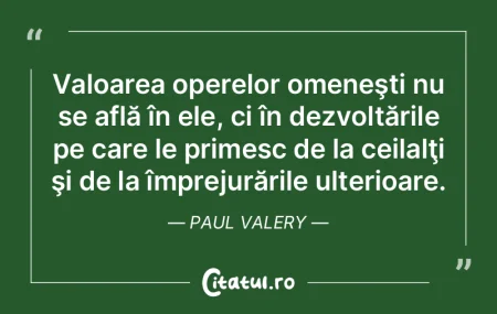 Valoarea unei idei stă în folosirea ei... Valoarea unei idei stă în folosirea ei...