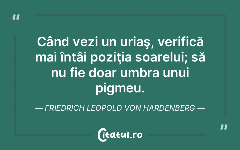 Citat Friedrich Leopold Von Hardenberg - citate viata